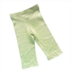 Masaccio Pastel Green Cable Knit Long Pants